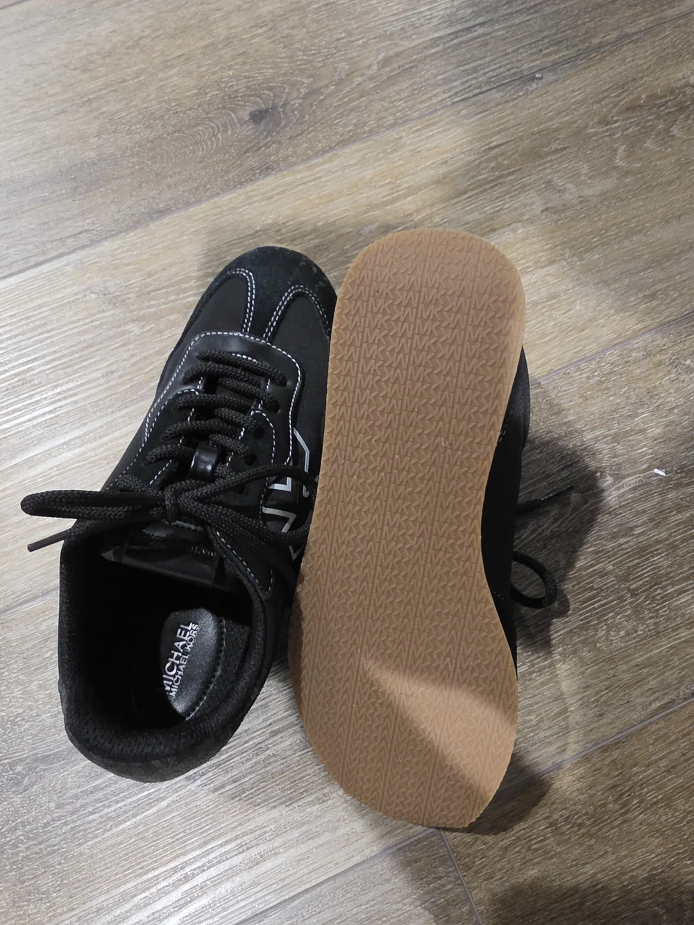 Michael Kors Black Sneakers with White Accent Logo